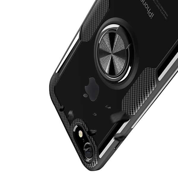 iPhone SE 2022 - Skyddande Skal med Ringhållare (LEMAN) Blå/Blå