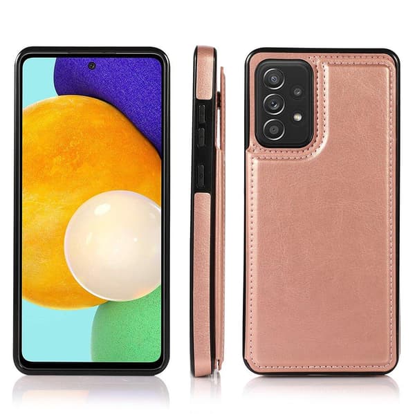 Stilfuldt cover med kortrum - Samsung Galaxy A52 Marinblå