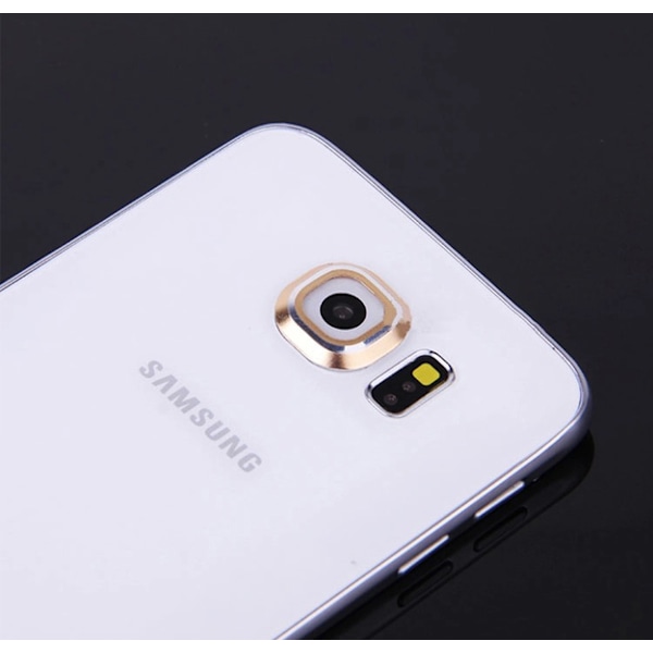 Samsung Galaxy S6/S6 Edge - Skyddsring för Kameralins Silver Silver/Grå