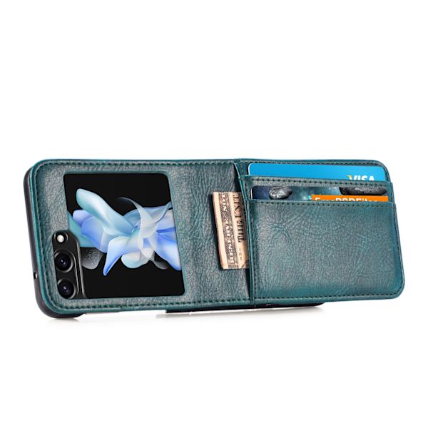 Galaxy Z Flip 5 5G - Plånboksfodral med kortfack Marinblå