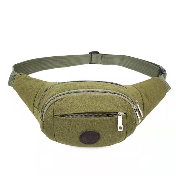 Hållbar Effektfull Axelväska Midjeväska Khaki