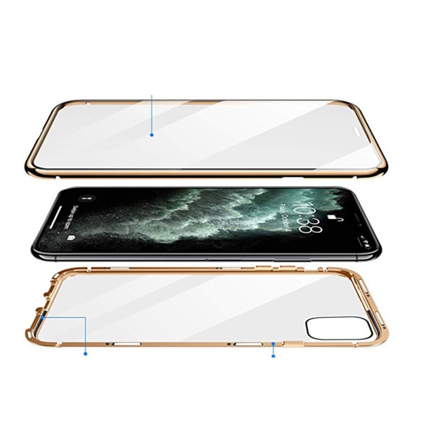 Stilfuldt dobbeltsidet magnetisk cover - iPhone 13 Mini Blå