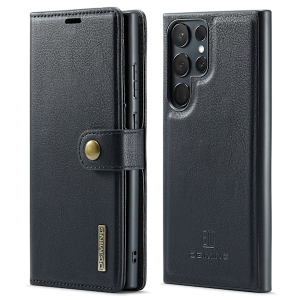 Samsung Galaxy S24 Ultra - Multifunktionellt Fodral i Läder Blå