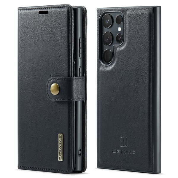 Samsung Galaxy S24 Ultra - Multifunktionellt Fodral i Läder Grå