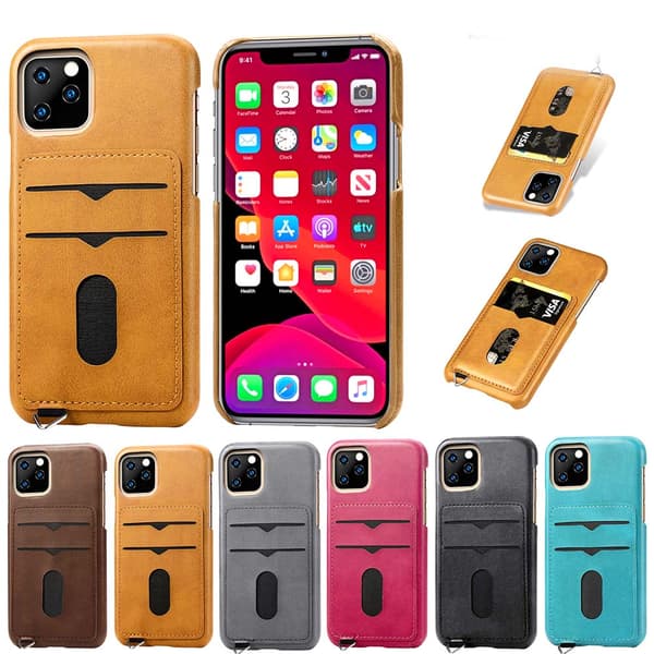 Beskyttende deksel med kortlomme - iPhone 11 Pro Max Svart