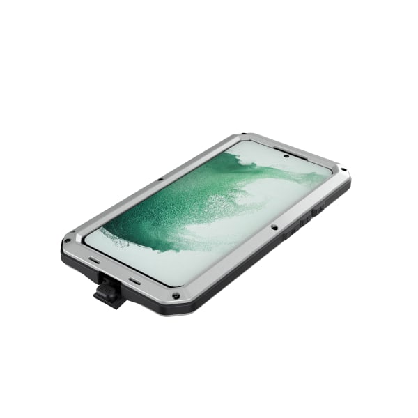 Slitesterk beskyttelsesdeksel i aluminium - Samsung Galaxy S21 FE Silver