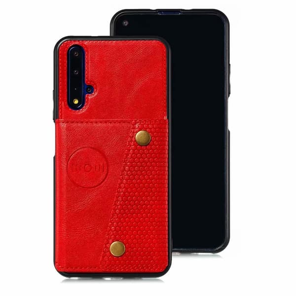 Huawei Nova 5T - Skyddsskal med Kortfack Svart