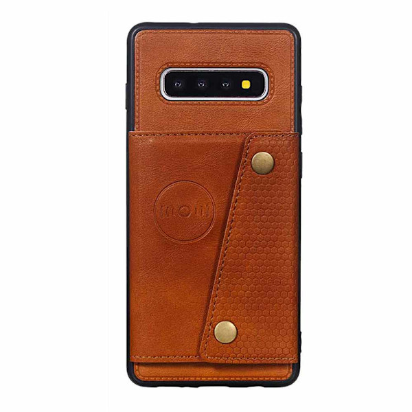 Praktisk cover med kortholder - Samsung Galaxy S10 Svart