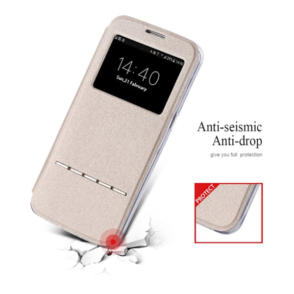 Smart cover med svarfunktion - Samsung Galaxy J7 (Model 2017) Rosa