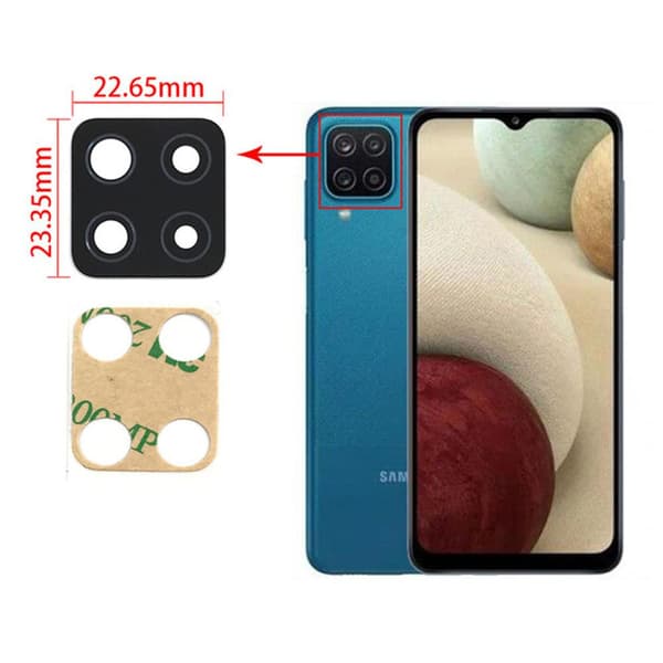 Galaxy A12 2.5D HD Kamerans objektivskydd Transparent