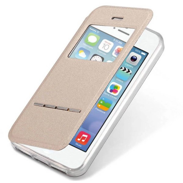 Exklusivt Smartfodral med Fönster & Svarsfunktion iPhone 7 PLUS Vit
