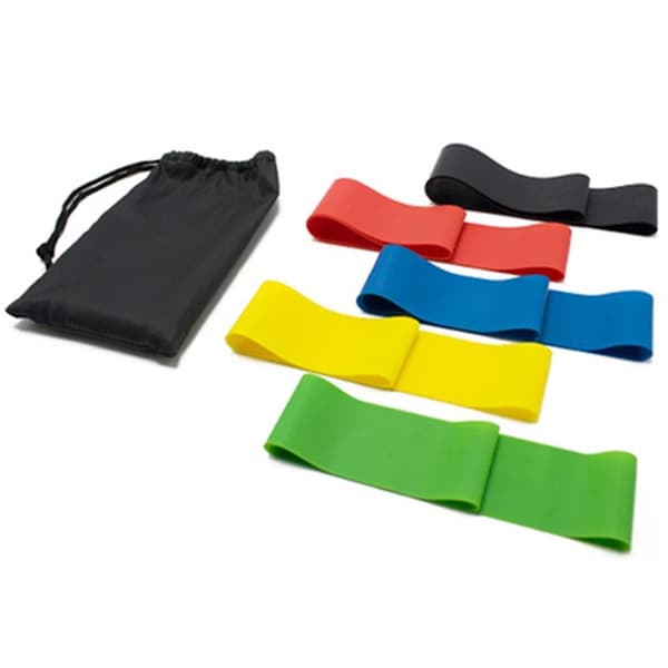 5-Pack Motstånds Gummiband Flerfärgad