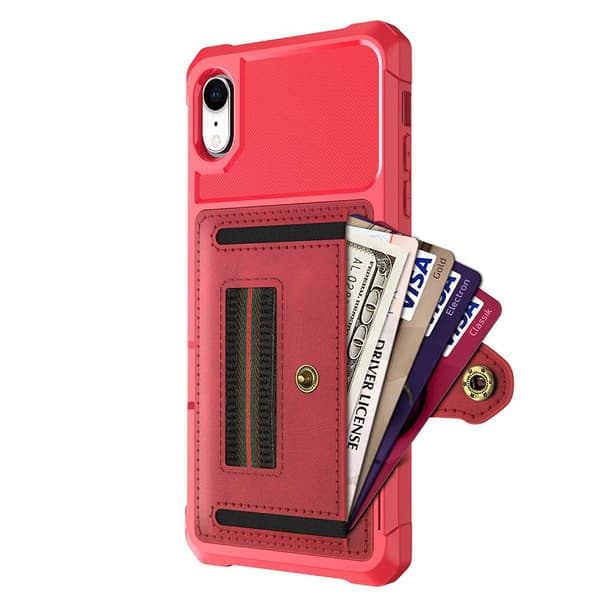 Effektfullt Skal med Korthållare - iPhone XR Blå Blå