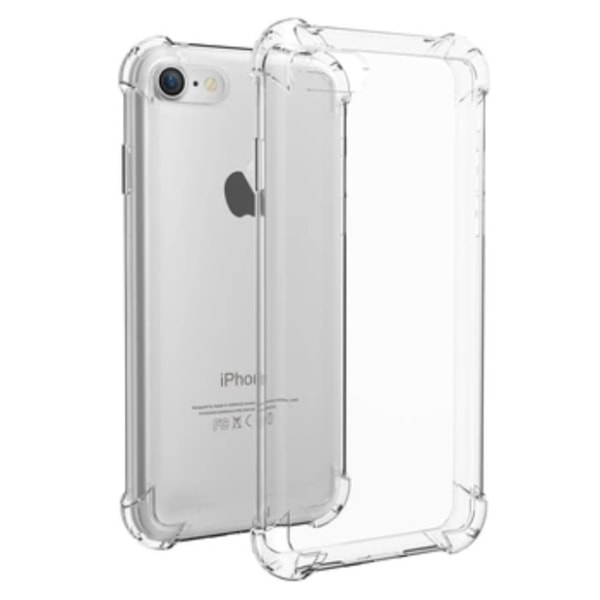 Käytännöllinen silikonikuori erittäin paksuilla kulmilla iPhone 6/6s PLUS:lle Silver/Grå
