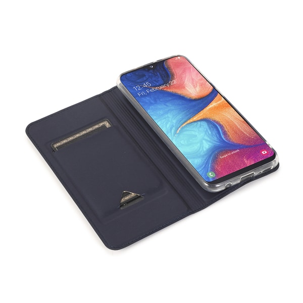 Samsung Galaxy A20E - Elegant Plånboksfodral Marinblå