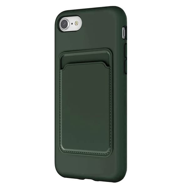 Praktiskt Skal med Kortfack - iPhone 7 Mörkblå