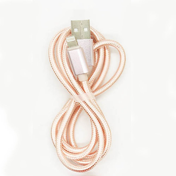 Lightning Snabbladdare (Brottsäker i vävt nylon) 300cm Roséguld