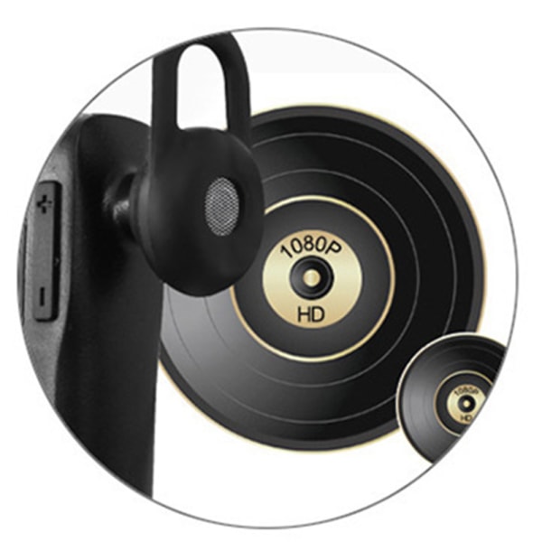 Effektfullt Mini Handsfree Bluetooth Headset Svart