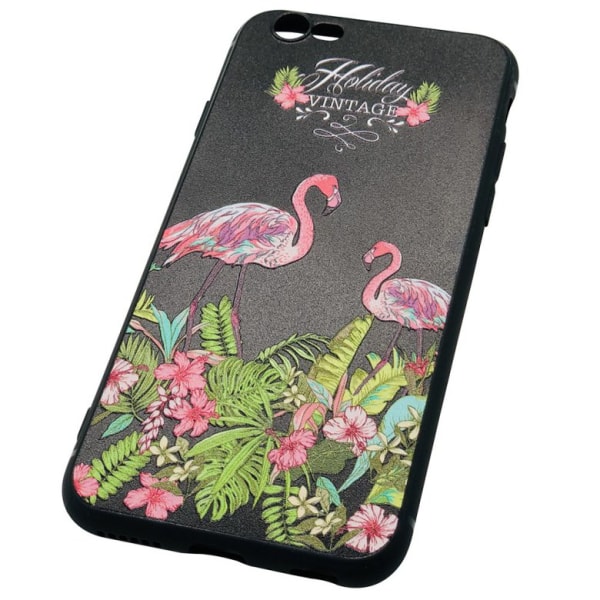 Skyddande Skal i Silikon till iPhone 6/6S Plus FLAMINGO