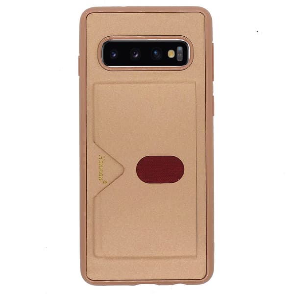Skal med Kortfack - Samsung Galaxy S10+ Grå Grå