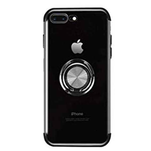 Skyddande Silikonskal med Ringh�llare - iPhone 7 Plus Roséguld