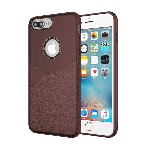 LEMAN - Smart Cover iPhone 8 Plus -puhelimelle Brun