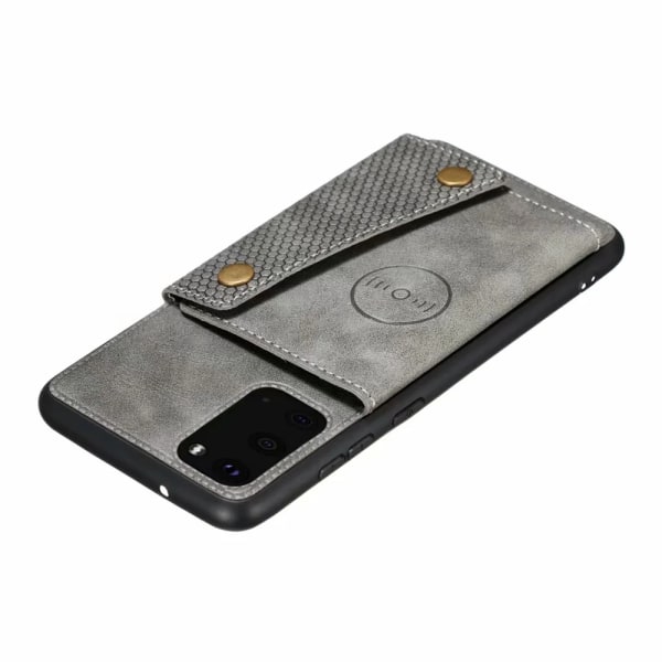 Glat cover med kortholder - Samsung Galaxy S20 Plus Svart