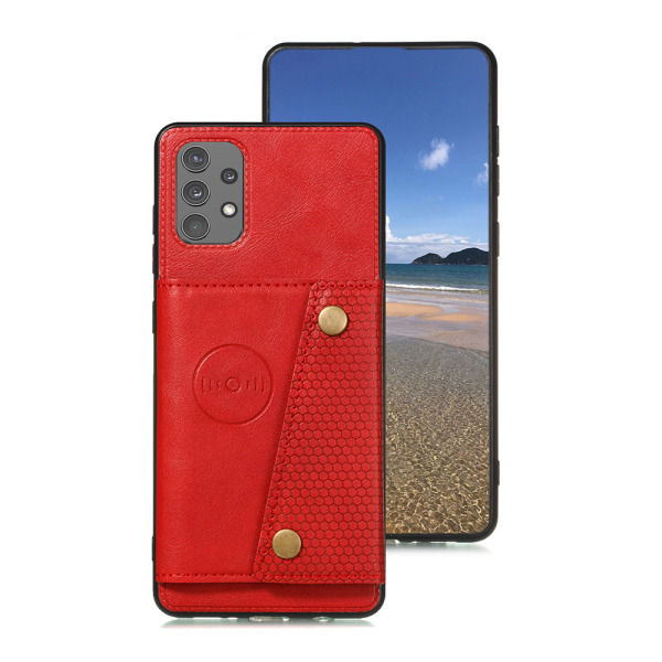 Brukervennlig deksel med kortrom - Samsung Galaxy A32 Röd