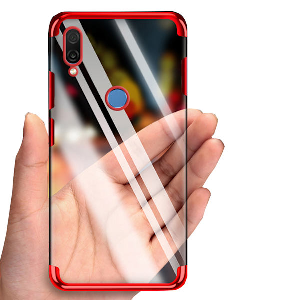 Stötdämpande Floveme Silikonskal - Huawei P Smart 2019 Röd
