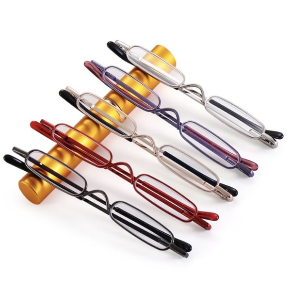Læsebriller med praktisk opbevaringsboks (Power +1,0 - +4,0) Silver +1,75