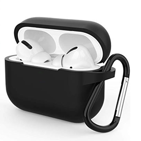 Robust Stötdämpande Silikonskal för AirPods Pro/3 Svart