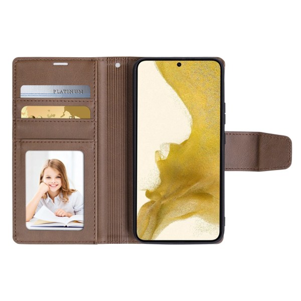 Eksklusivt 2-i-1 Pungeetui - Samsung Galaxy S22 Plus Brun