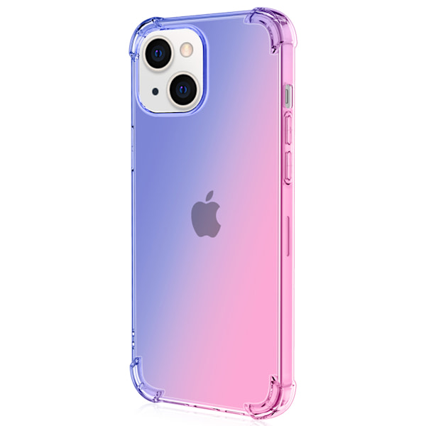 Stilsäkert GRADIENT Silikonskal - iPhone 14 Blå/Rosa