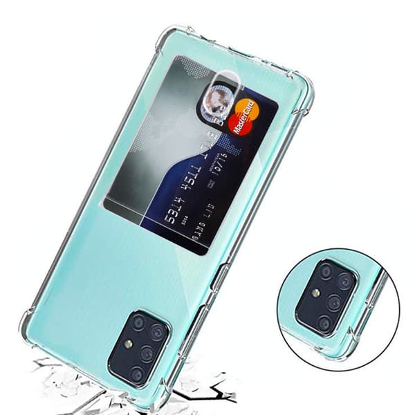 Samsung Galaxy A51 - Suojakuori korttipidikkeellä Transparent