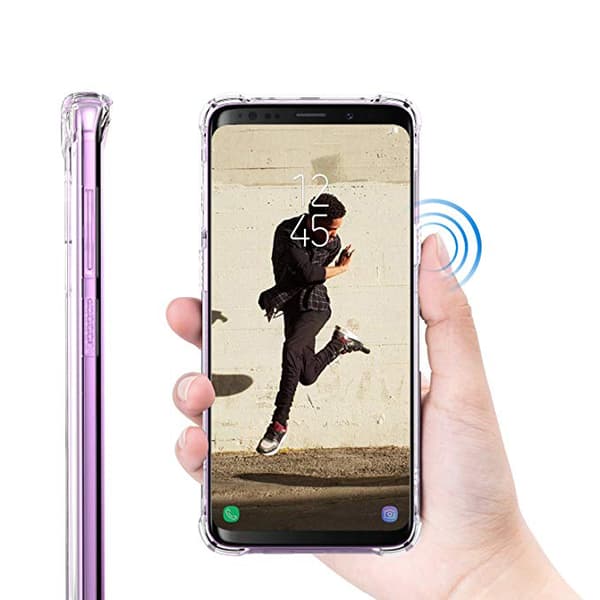 Støtsikkert deksel med kortholder - Samsung Galaxy S9 Transparent