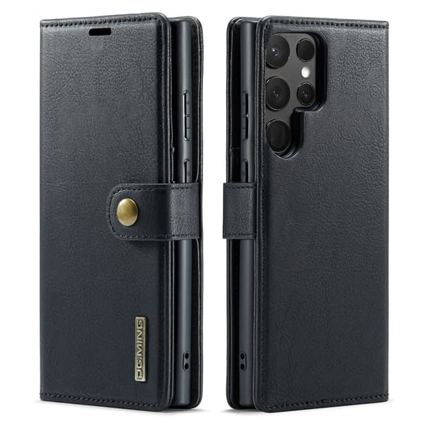Samsung Galaxy S24 Ultra - Multifunktionellt Fodral i Läder Grå