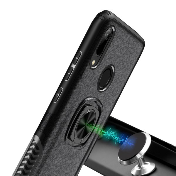 Huawei Y6 2019 - Ainutlaatuinen GRAAFIINEN suojus sormustelineellä Guld