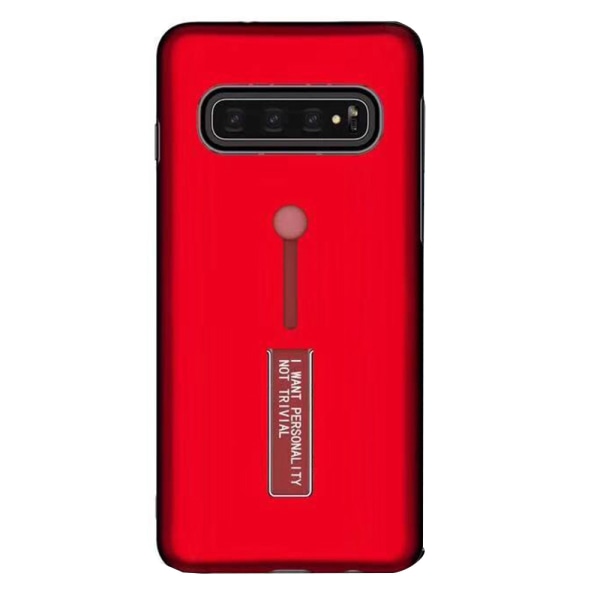 Älykäs suojus silikonirenkaalla Samsung Galaxy S10 Plus -puhelimelle Röd