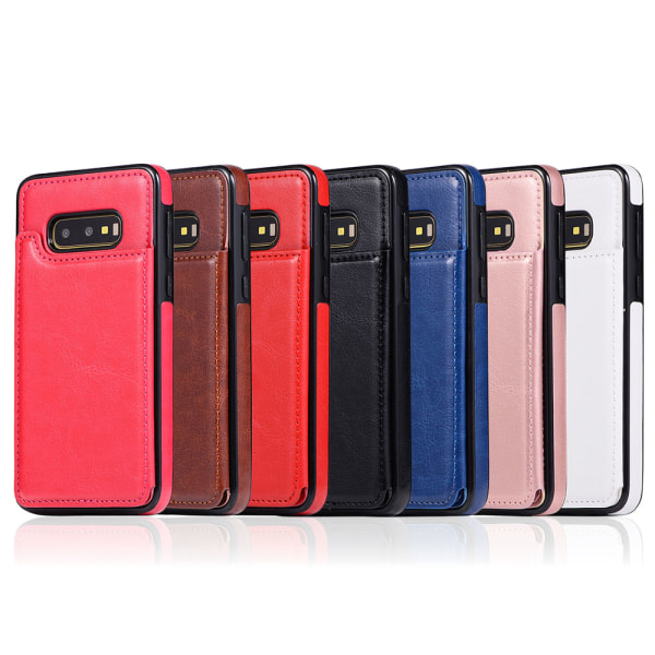 Samsung Galaxy S10e - Praktiskt Plånboksskal Nkobee Röd