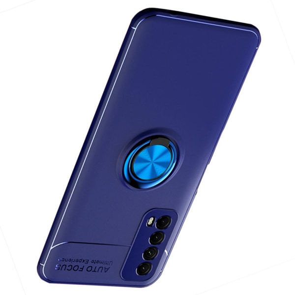 Smidigt Skal med Ringhållare - Huawei P Smart 2021 Blå