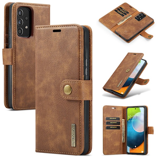 Samsung Galaxy A53 5G - Retro Plånboksfodral i Premiumläder Brun
