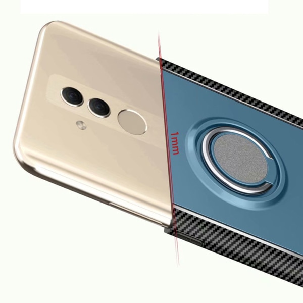 Huawei Mate 20 Lite - Vankka suojakuori sormustelineellä Svart