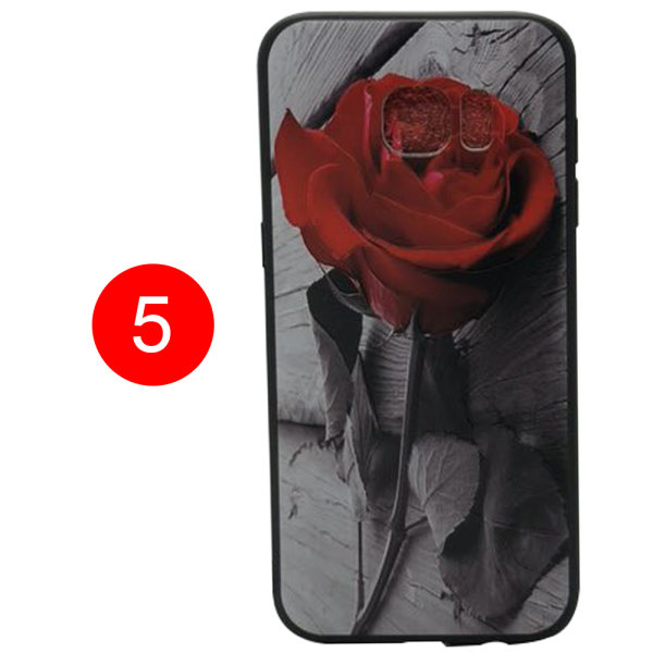 Kukkakuvioinen LEMAN-kuori Samsung Galaxy S7 Edgelle 5