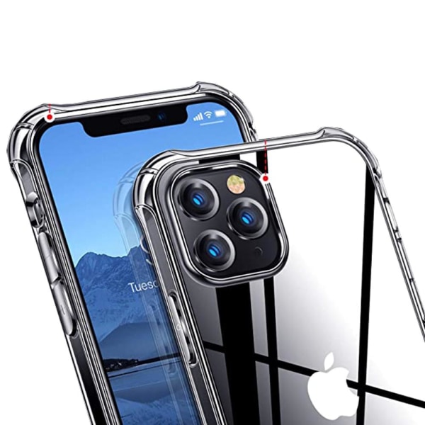 Stødabsorberende Silikone Cover - iPhone 12 Pro Max Transparent/Genomskinlig