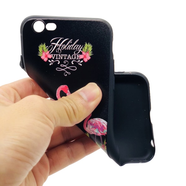 Retro-kuori (Black Flamingo) iPhone 6/6S:lle