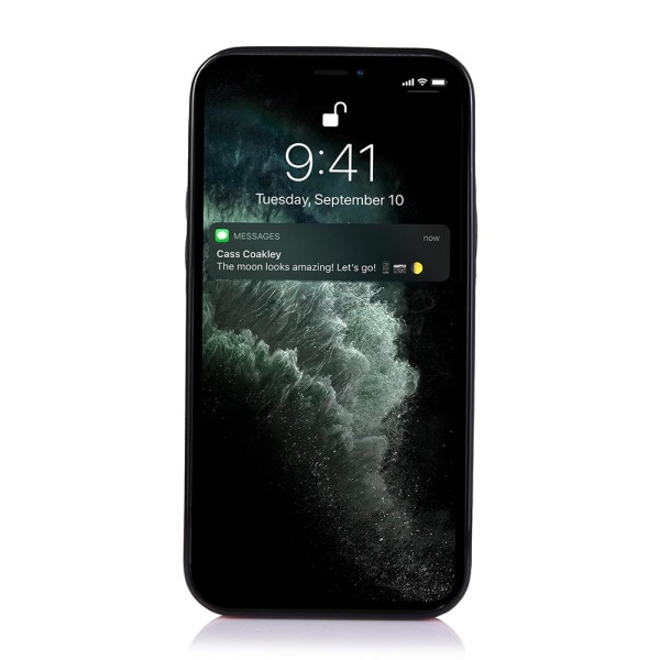 Genomtänkt Skal med Kortfack - iPhone 13 Mini Rosaröd