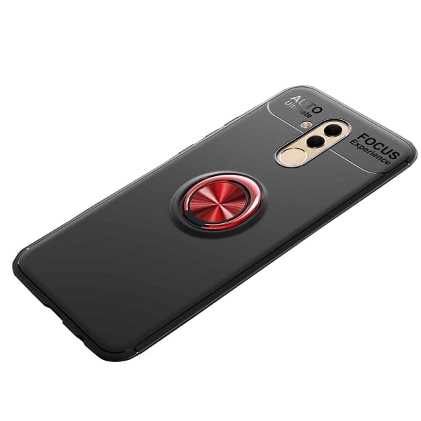 Robust Skyddsskal med Ringhållare till Huawei Mate 20 Lite Röd/Röd