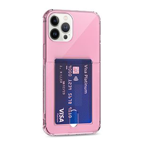 Stötdämpande Silikonskal med Kortfack - iPhone 13 Pro Max Orange