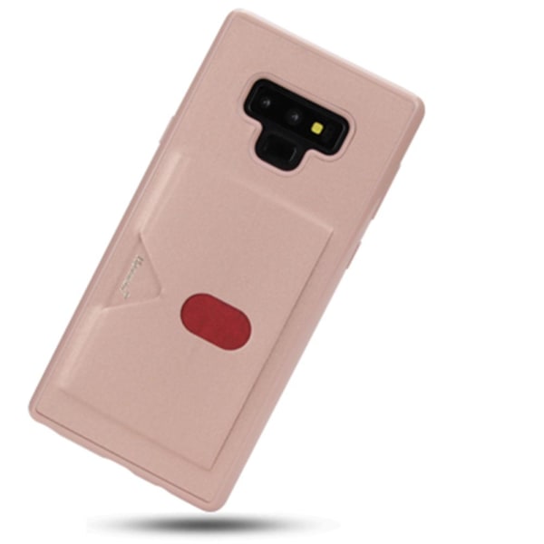 Praktiskt Smart Skal med Kortfack - Samsung Galaxy Note 9 Roséguld