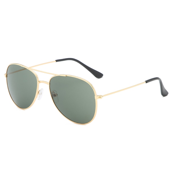 Klassiske polariserte pilotsolbriller Guld/Grön